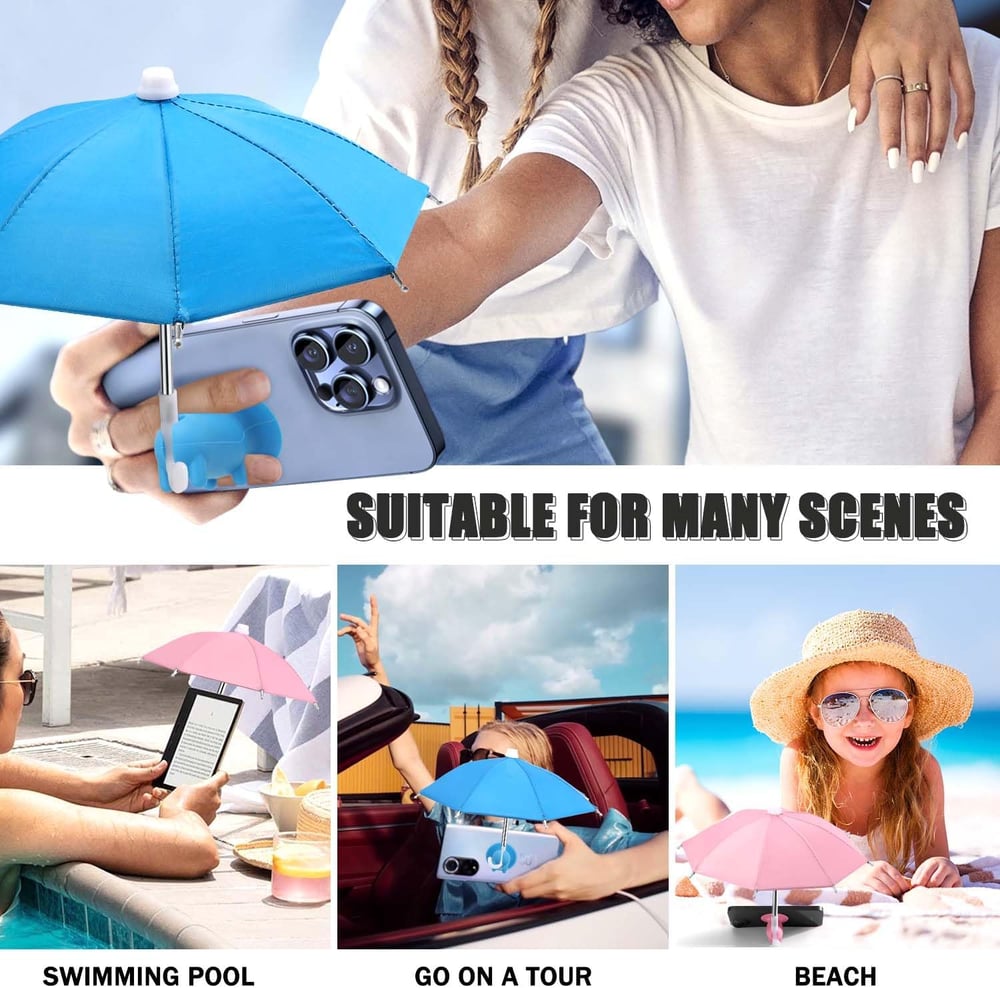 Phone Umbrella Sunshade with Suction Cup Holder