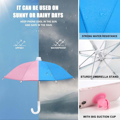 Phone Umbrella Sunshade with Suction Cup Holder