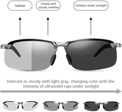 Photochromic Polarized UV400 Sunglasses for Driving