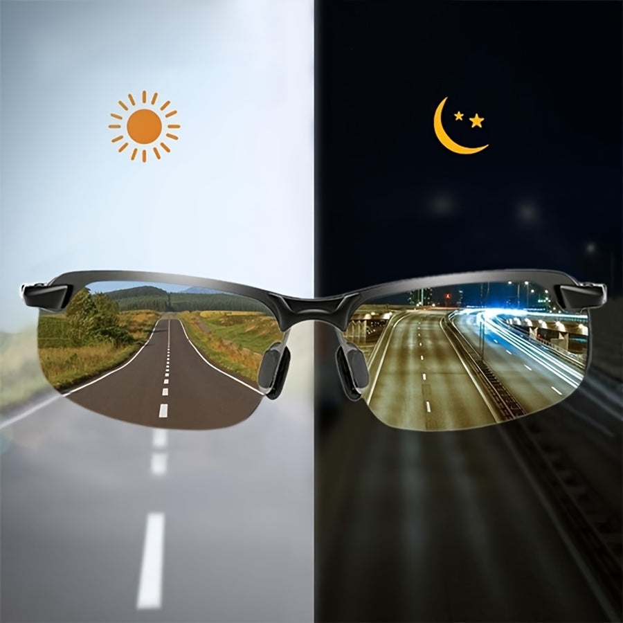 Photochromic UV Protection Sunglasses for Day and Night Driving