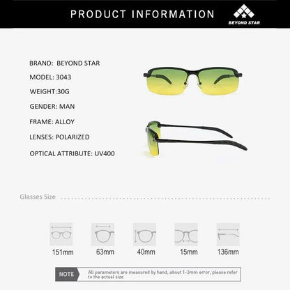 Photochromic UV Protection Sunglasses for Day and Night Driving