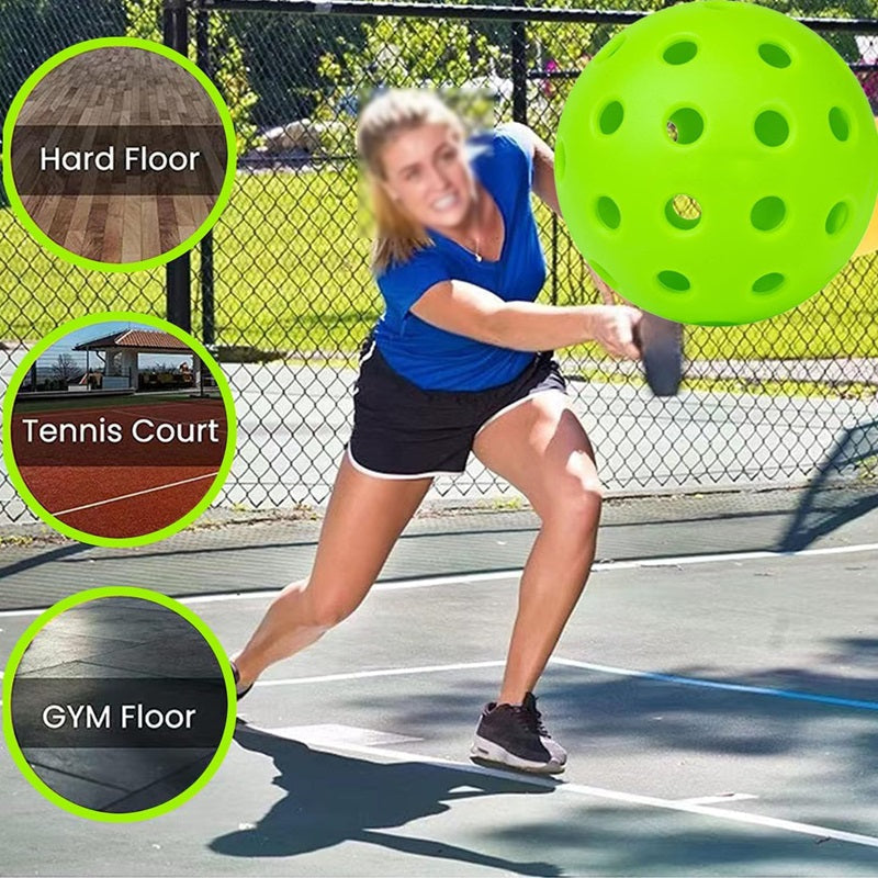 Pickleball Rebound Trainer with Luminous Balls and Weighted Base