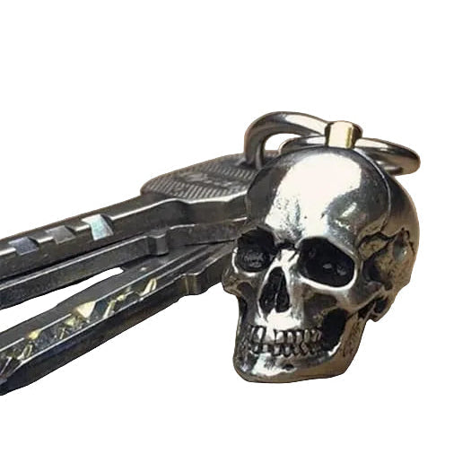 Piston Skull Keychain with Bottle Opener and Flashlight