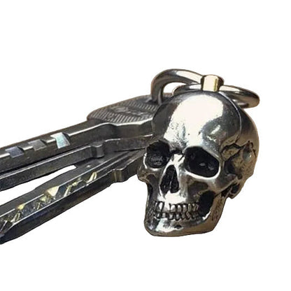Piston Skull Keychain with Bottle Opener and Flashlight