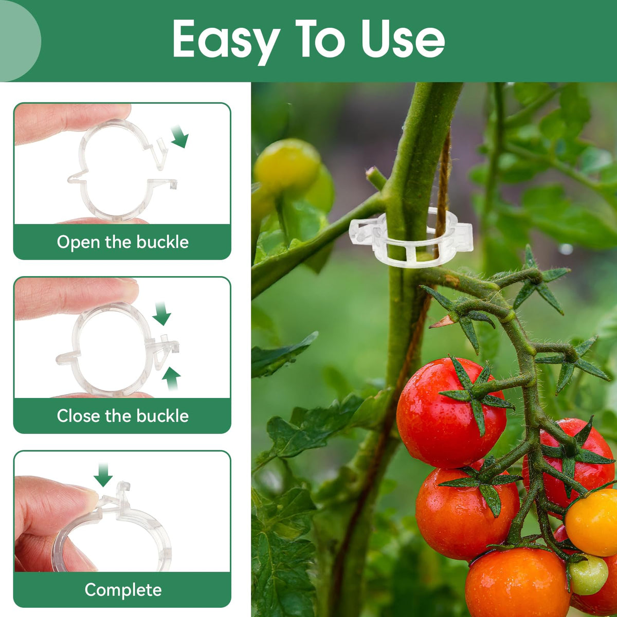 Plastic Plant Trellis Clips for Tomatoes and Climbing Plants