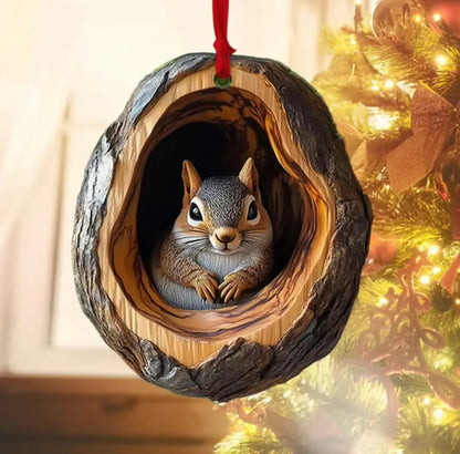 Playful Animal Hanging Ornaments Acrylic Decorative Set