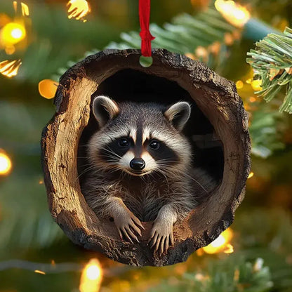 Playful Animal Hanging Ornaments Acrylic Decorative Set