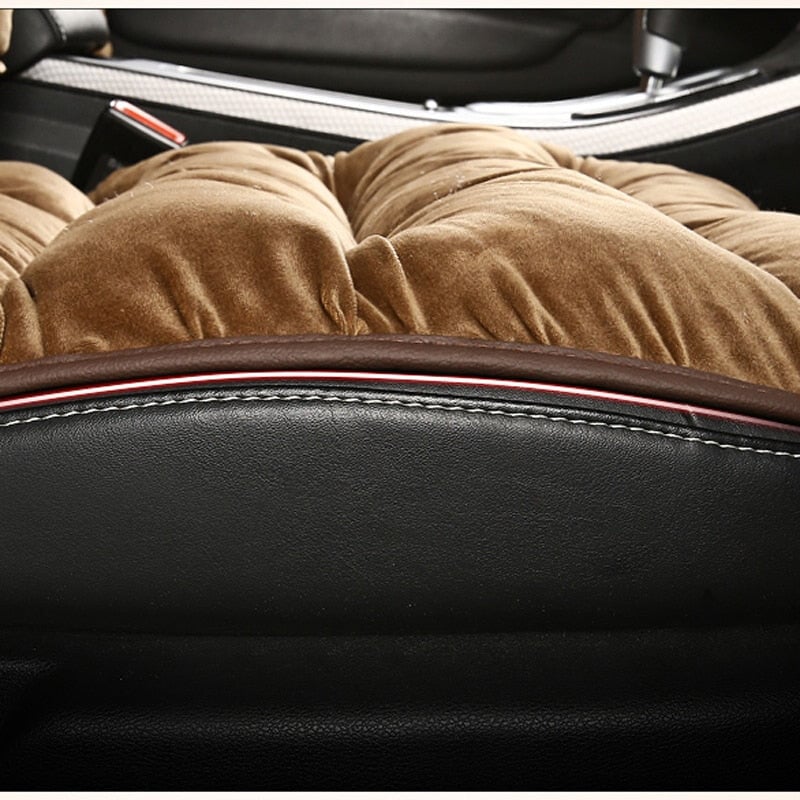 Plush Car Seat Cushion Pad Full Coverage Design