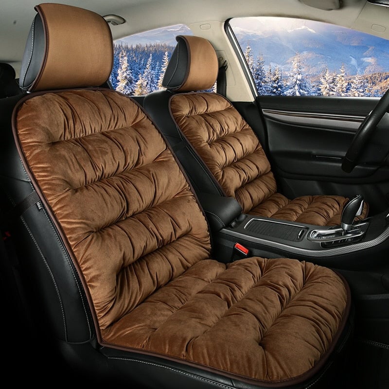 Plush Car Seat Cushion Pad Full Coverage Design