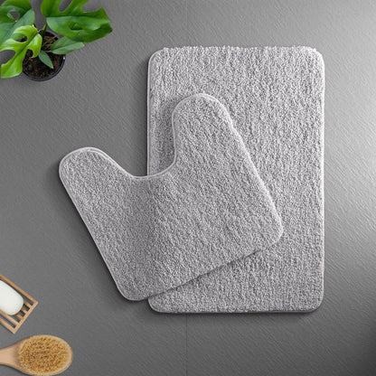 Plush Microfiber Bath Mat with Quick Absorption Non Slip Backing