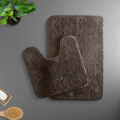 Plush Microfiber Bath Mat with Quick Absorption Non Slip Backing