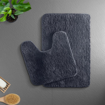 Plush Microfiber Bath Mat with Quick Absorption Non Slip Backing