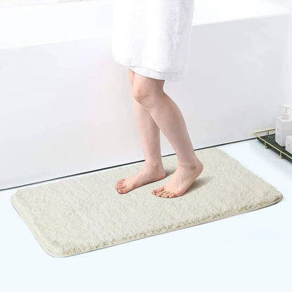 Plush Microfiber Bath Mat with Quick Absorption Non Slip Backing