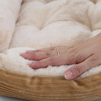 Plush Washable Dog Bed with Non Slip Bottom