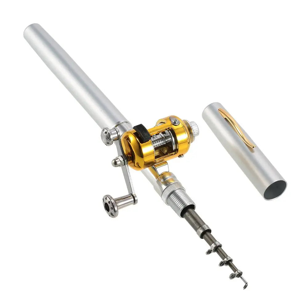 Pocket Telescopic Fishing Rod and Reel Travel Combo