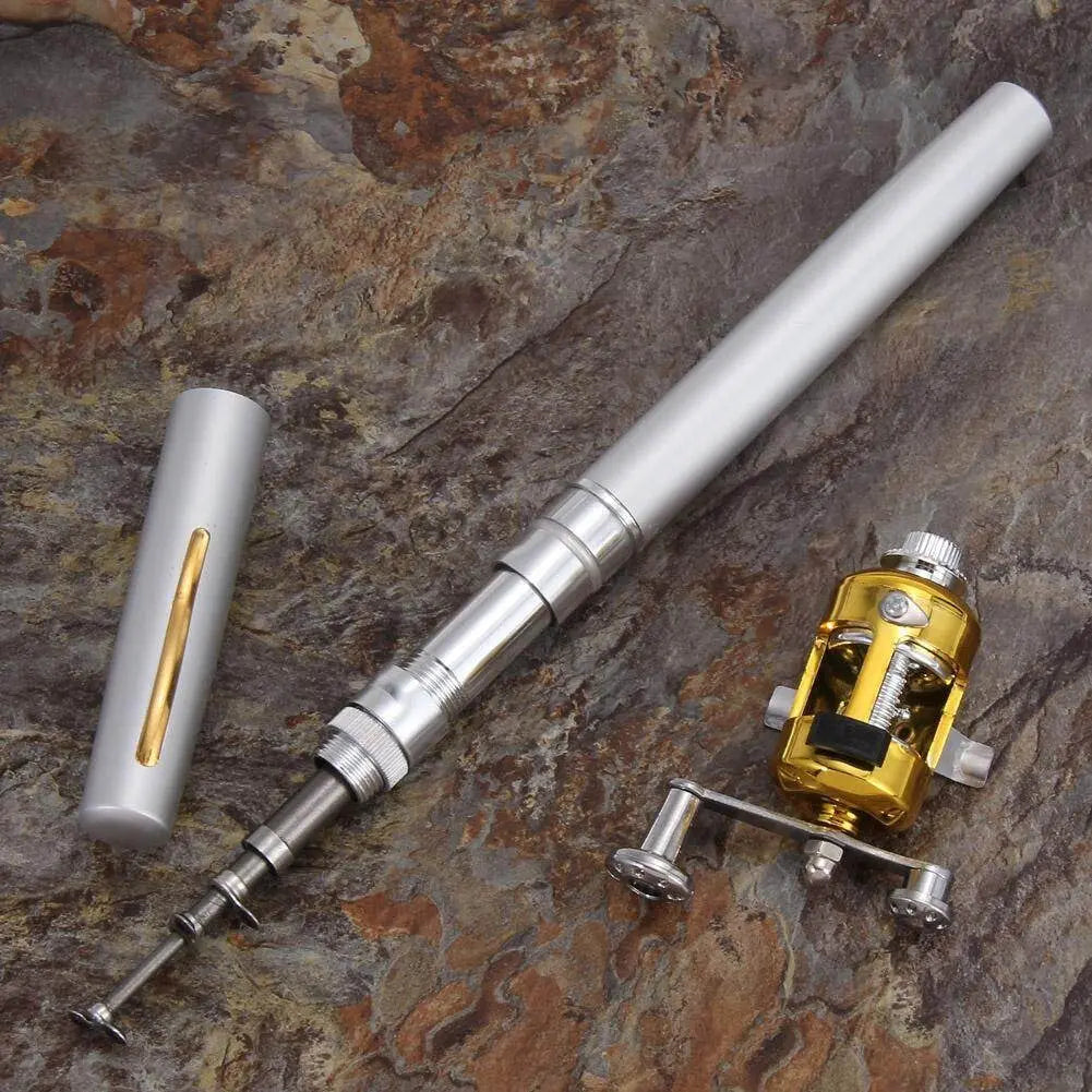 Pocket Telescopic Fishing Rod and Reel Travel Combo
