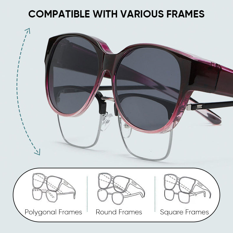 Polarized Fit Over Sunglasses for Prescription Glasses with UV Protection