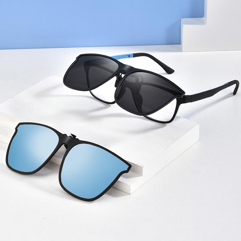 Polarized Flip Up Clip On Sunglasses UV Protection
