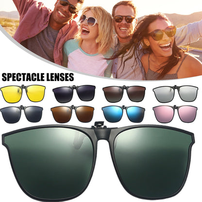 Polarized Flip Up Clip On Sunglasses for Eyeglasses