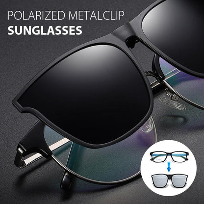Polarized Flip Up Clip On Sunglasses for Glasses