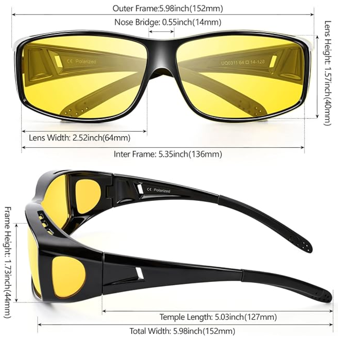 Polarized Night Driving Glasses with Anti Glare Lenses