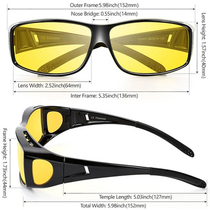 Polarized Night Driving Glasses with Anti Glare Lenses
