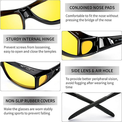 Polarized Night Driving Glasses with Anti Glare Lenses