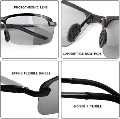 Polarized Photochromic Sunglasses for Day and Night
