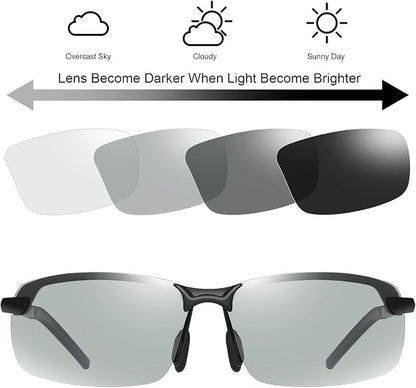Polarized Photochromic Sunglasses for Day and Night