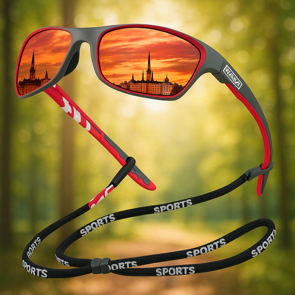 Polarized UV400 Wraparound Sports Sunglasses for Cycling Running and Outdoor Activities