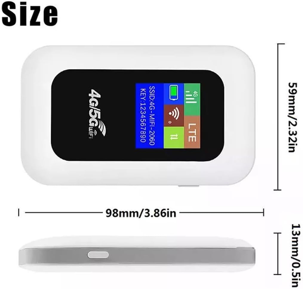 Portable 4G LTE Mobile WiFi Router with USB C Charging