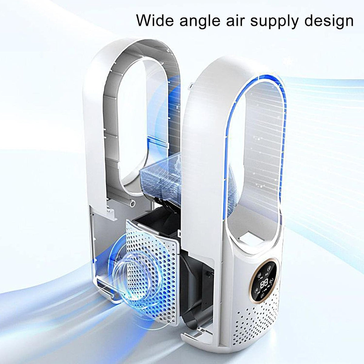 Portable Blade Free Air Cooler with Quiet Adjustable Airflow