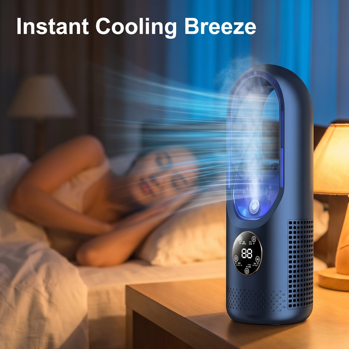 Portable Bladeless Personal Air Cooler with USB Power