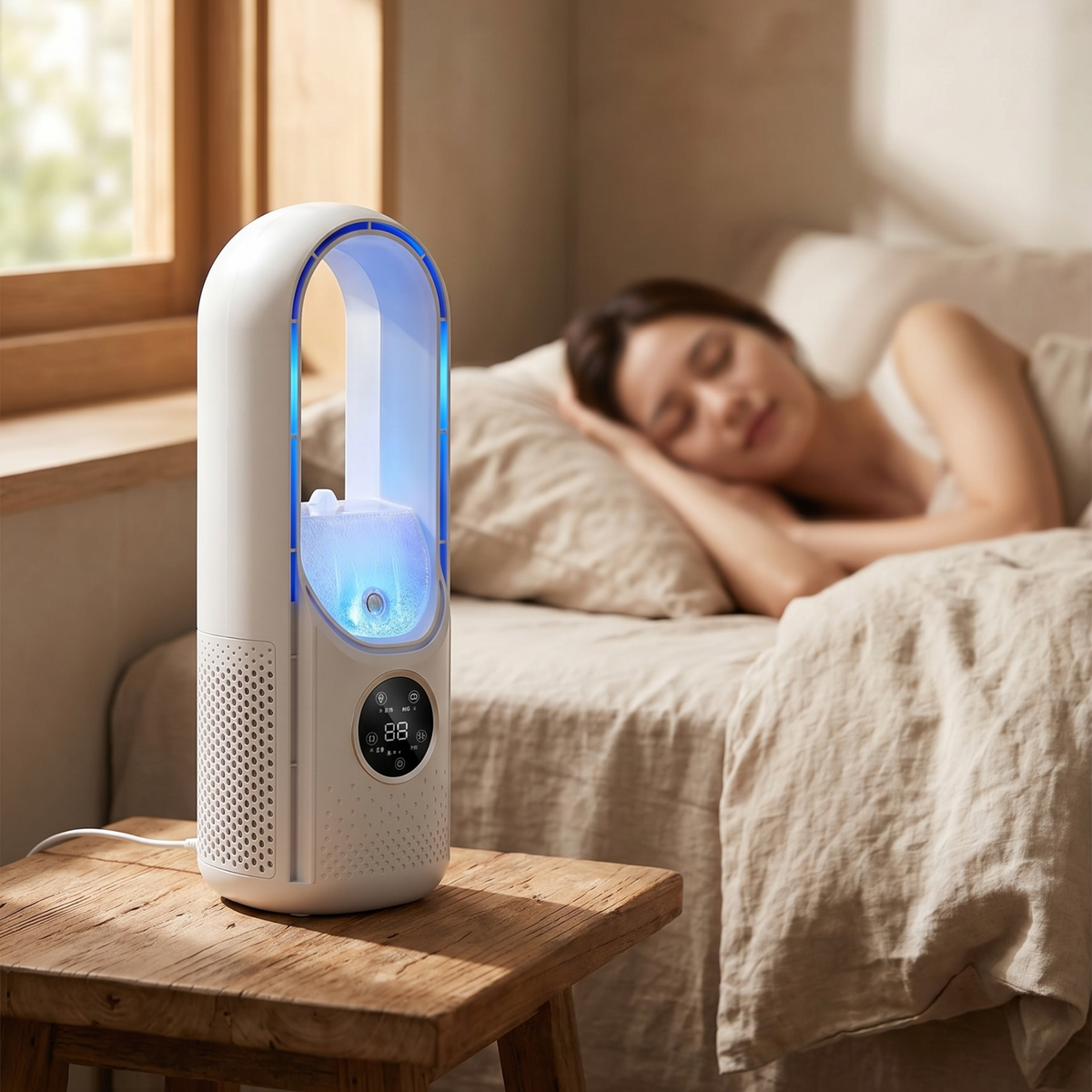 Portable Bladeless Personal Air Cooler with USB Power