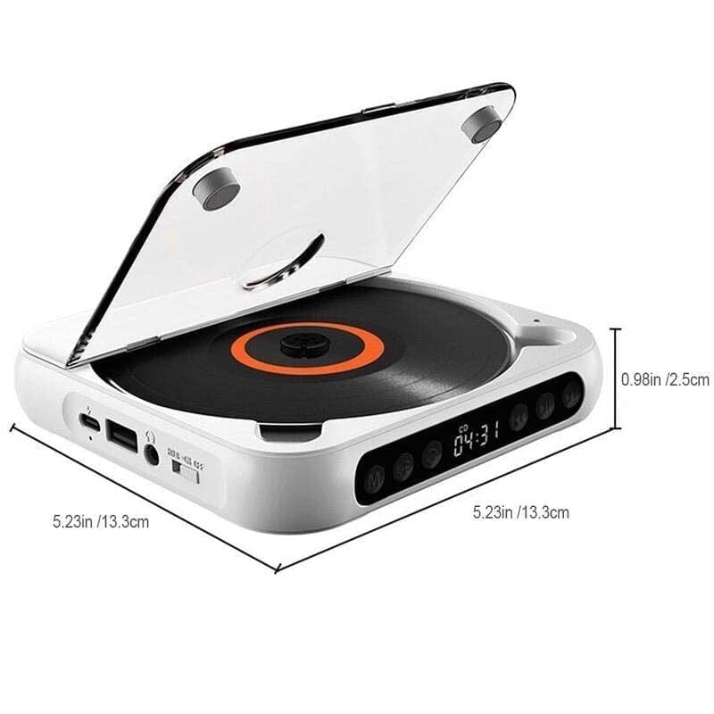 Portable Bluetooth CD Player with Rechargeable Battery