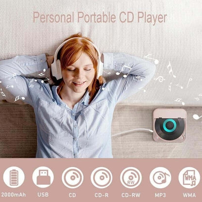 Portable Bluetooth CD Player with Rechargeable Battery