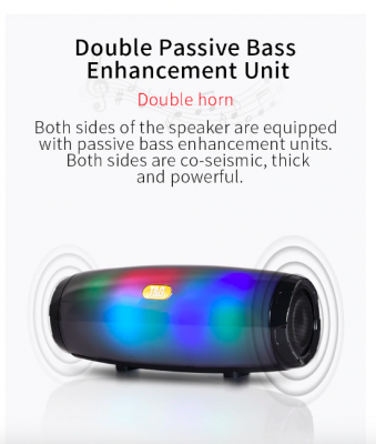 Portable Bluetooth LED Speaker with FM Radio USB SD Card and AUX