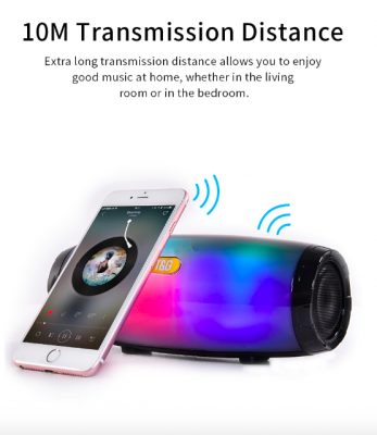Portable Bluetooth LED Speaker with FM Radio USB SD Card and AUX