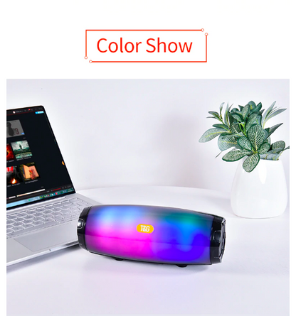 Portable Bluetooth LED Speaker with FM Radio USB SD Card and AUX