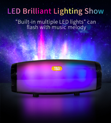 Portable Bluetooth LED Speaker with FM Radio USB SD Card and AUX