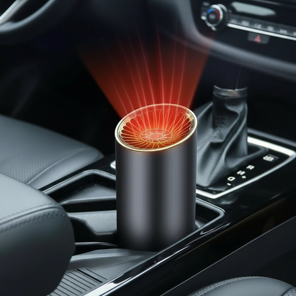Portable Car Heater Fan with Cup Holder Design and 360 Degree Plug