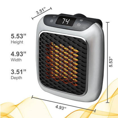 Portable Ceramic Space Heater with Timer and Safety Protection