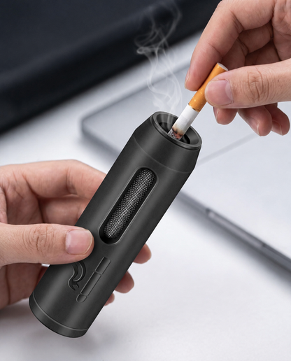 Portable Cigarette Ash Holder with Silicone Ports