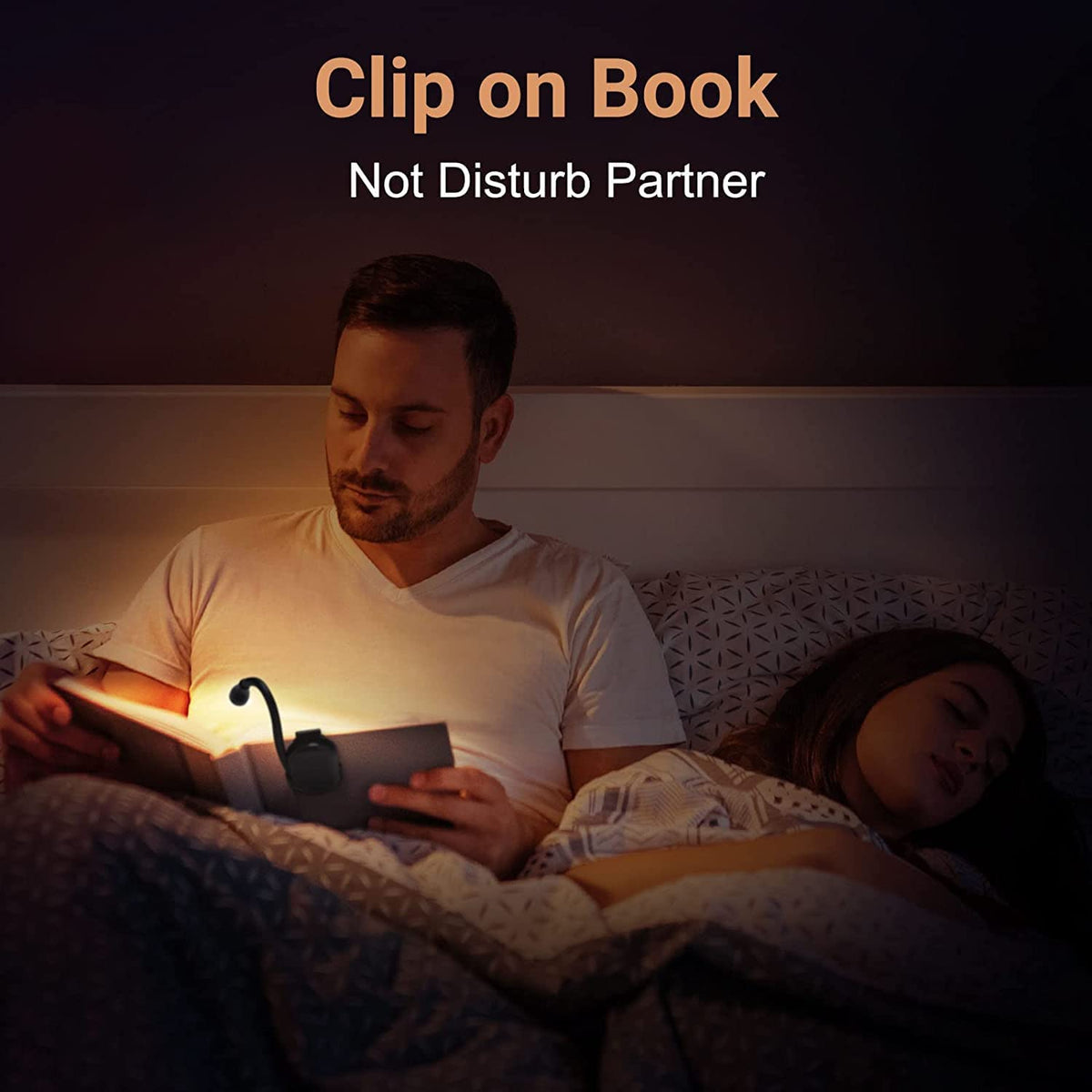 Portable Clip On LED Book Light USB Rechargeable