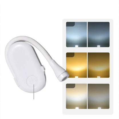 Portable Clip On LED Book Light USB Rechargeable