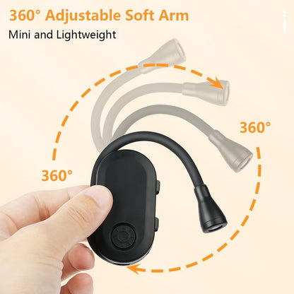 Portable Clip On LED Book Light USB Rechargeable