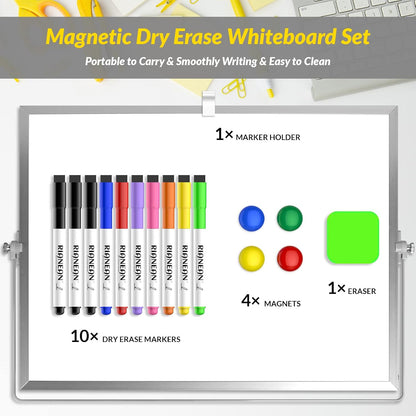 Portable Double Sided Magnetic Whiteboard with Stand