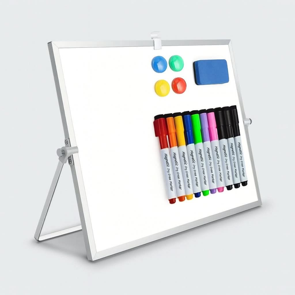 Portable Double Sided Magnetic Whiteboard with Stand