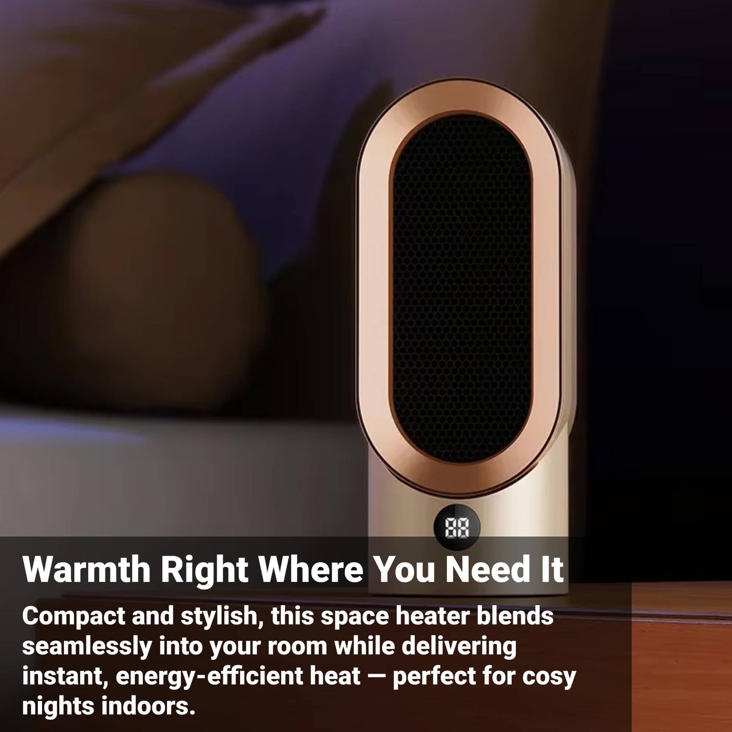 Portable Energy Efficient Space Heater for Small Rooms