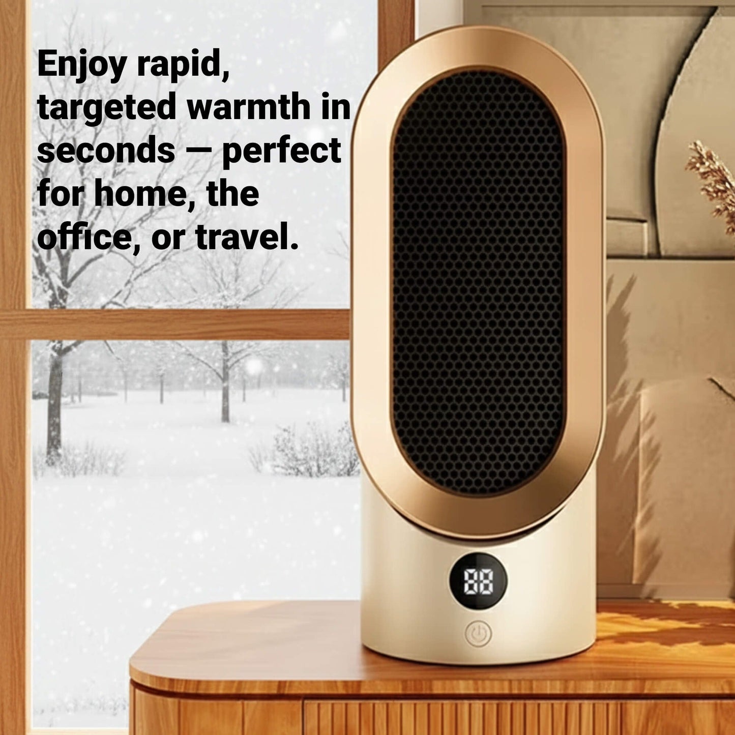 Portable Energy Efficient Space Heater for Small Rooms
